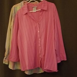 2 Woman's 2x Blair button up shirts
